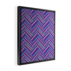 Knitted Textured Pattern Purple Framed Canvas Print Gallery Image 2