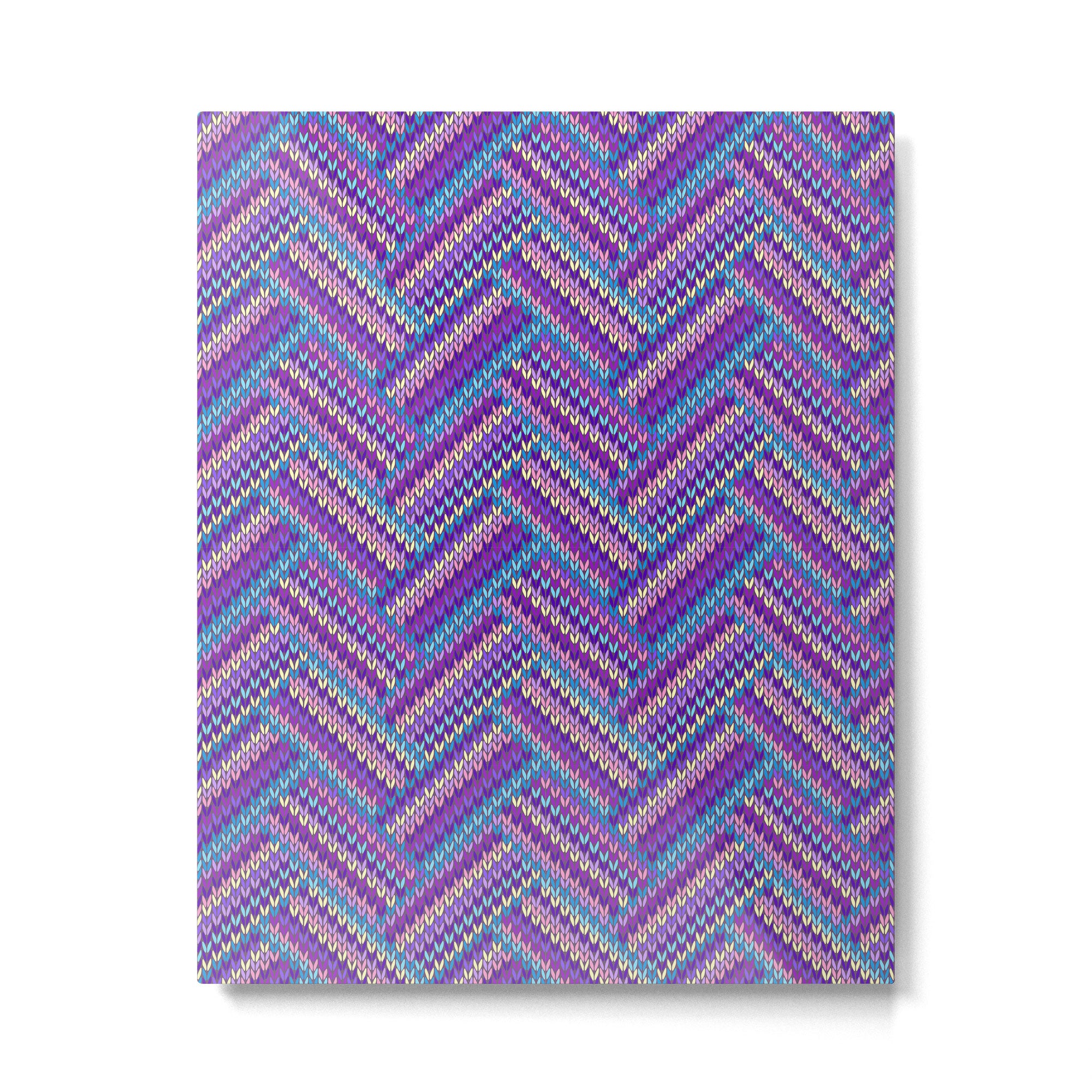 Knitted Textured Pattern Purple Metal Print Gallery Image 6