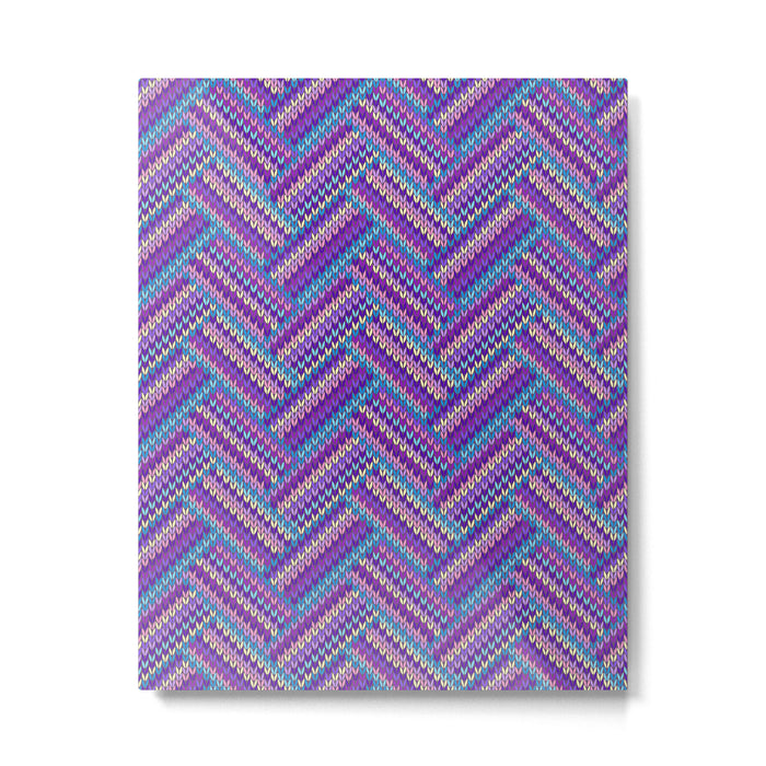 Knitted Textured Pattern Purple Metal Print Gallery Image 1