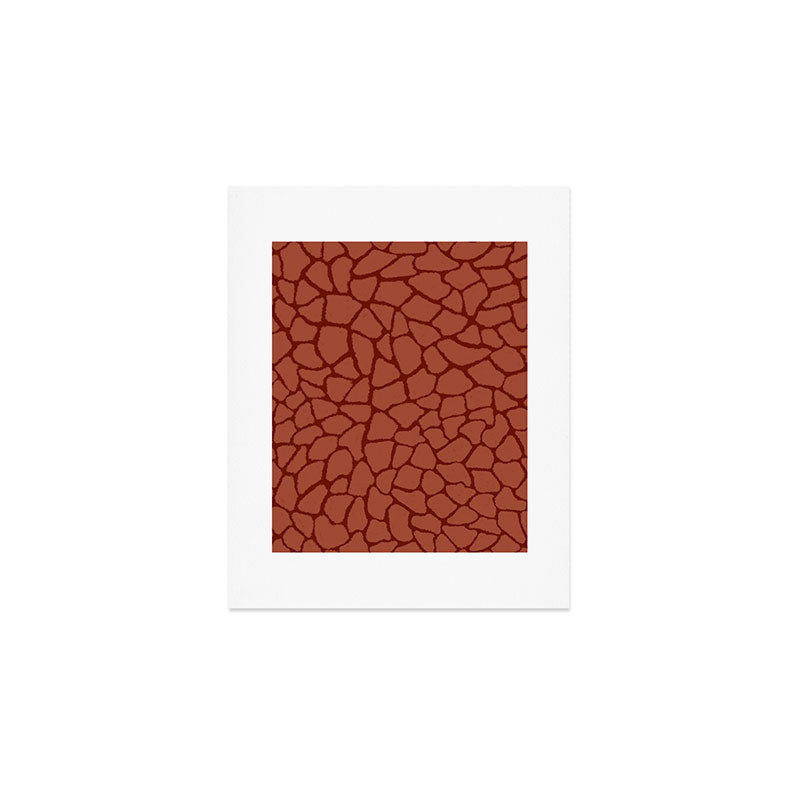 Mosaic Abstract Art Ruby Art Print Gallery Image 1