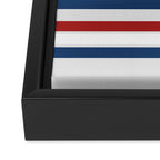 Striped Modern Classic Red White Blue Framed Canvas Print Gallery Image 3