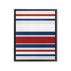 Striped Modern Classic Red White Blue Framed Canvas Print Gallery Image 8