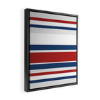 Striped Modern Classic Red White Blue Framed Canvas Print Gallery Image 2