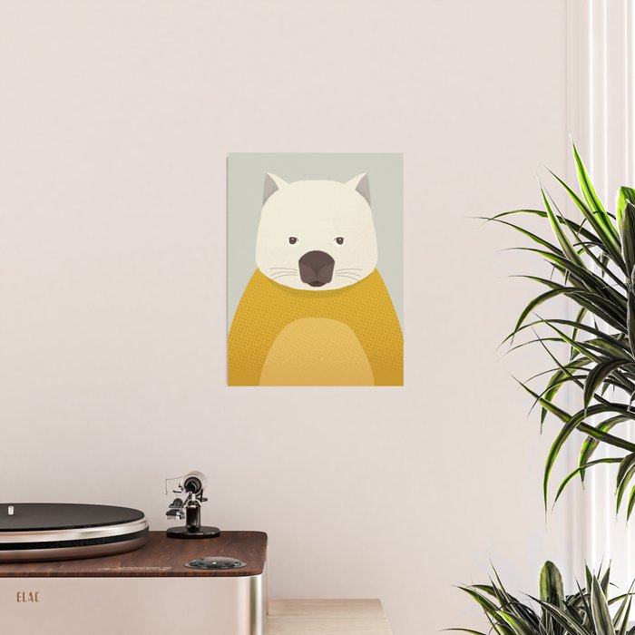 Whimsy Wombat, Animal Portrait Poster Gallery Image 2