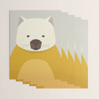 Whimsy Wombat, Animal Portrait Wrapping Paper Gallery Image 3