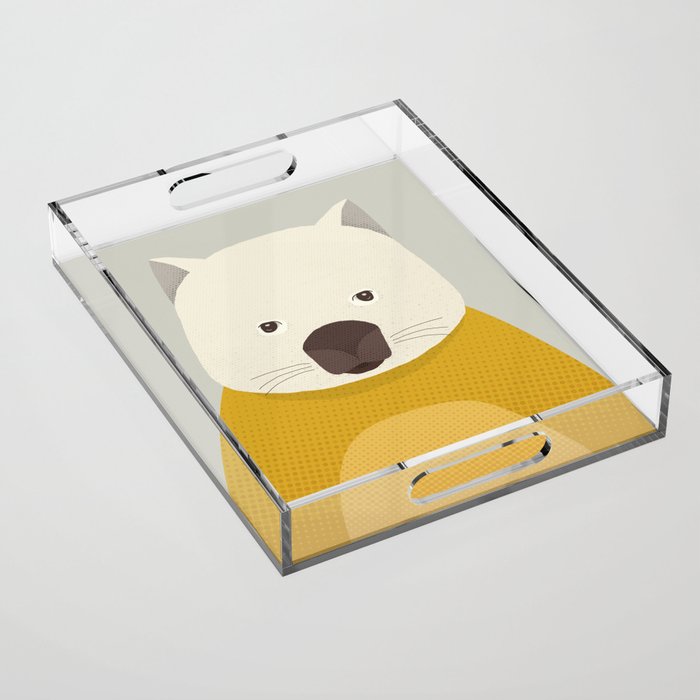 Whimsy Wombat, Animal Portrait Acrylic Tray Gallery Image 1