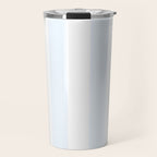Alice Blue and White Cabana Tent Stripes Travel Mug Gallery Image 1