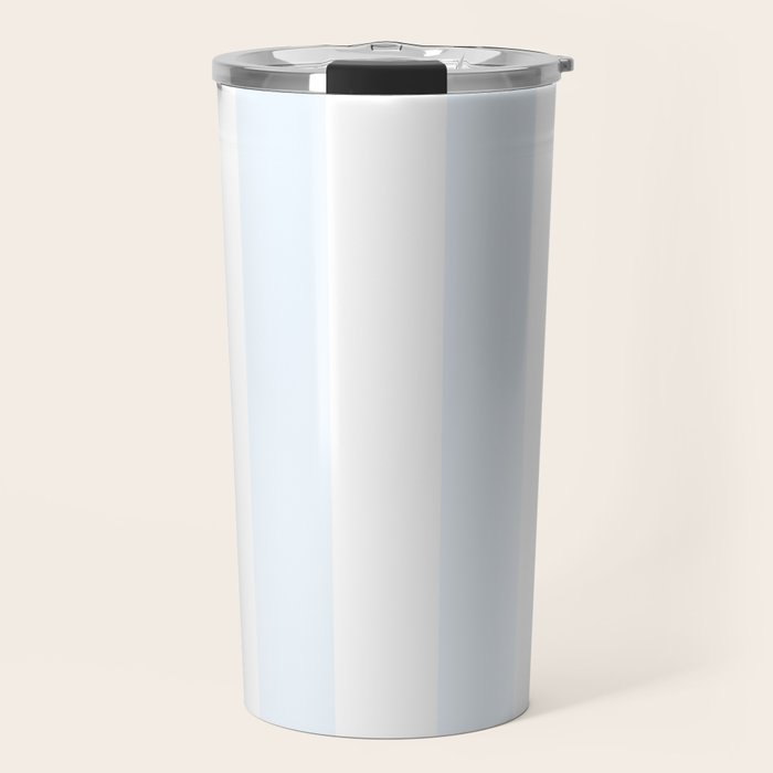 Alice Blue and White Cabana Tent Stripes Travel Mug Gallery Image 1