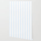 Alice Blue and White Cabana Tent Stripes Wallpaper Gallery Image 2
