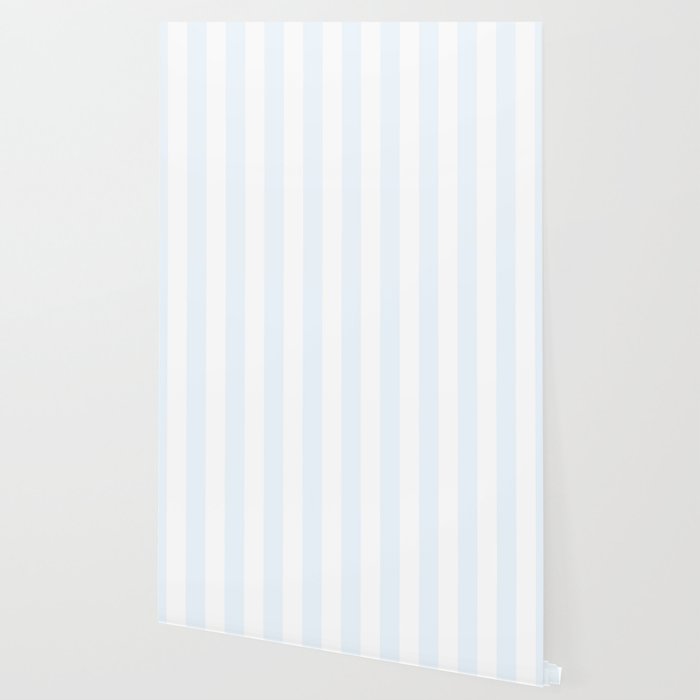 Alice Blue and White Cabana Tent Stripes Wallpaper Gallery Image 2