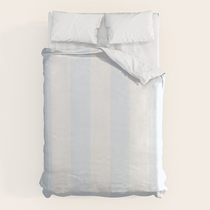 Alice Blue and White Cabana Tent Stripes Duvet Cover Gallery Image 6
