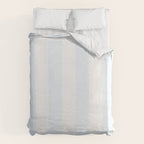Alice Blue and White Cabana Tent Stripes Duvet Cover Gallery Image 6