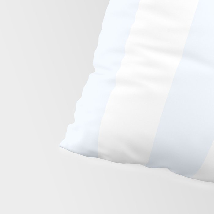 Alice Blue and White Cabana Tent Stripes Pillow Sham Gallery Image 4