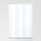 Alice Blue and White Cabana Tent Stripes Stationery Card Gallery Image 2