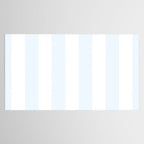 Alice Blue and White Cabana Tent Stripes Tablecloth Gallery Image 2