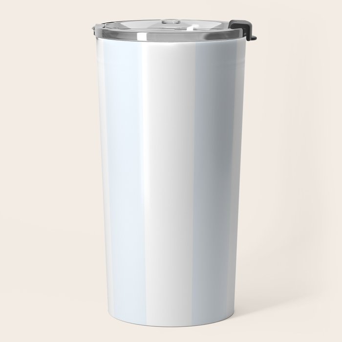 Alice Blue and White Cabana Tent Stripes Travel Mug Gallery Image 2