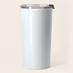 Alice Blue and White Cabana Tent Stripes Travel Mug Gallery Image 2