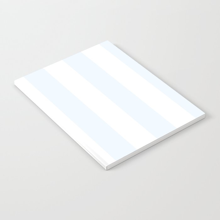 Alice Blue and White Cabana Tent Stripes Notebook Gallery Image 2