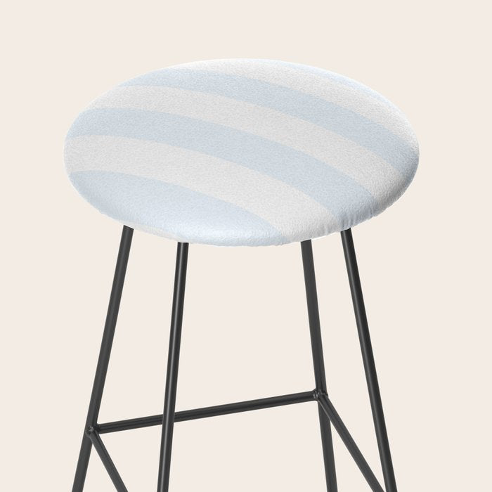 Alice Blue and White Cabana Tent Stripes Stool Gallery Image 2