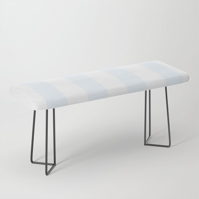 Alice Blue and White Cabana Tent Stripes Bench Gallery Image 1