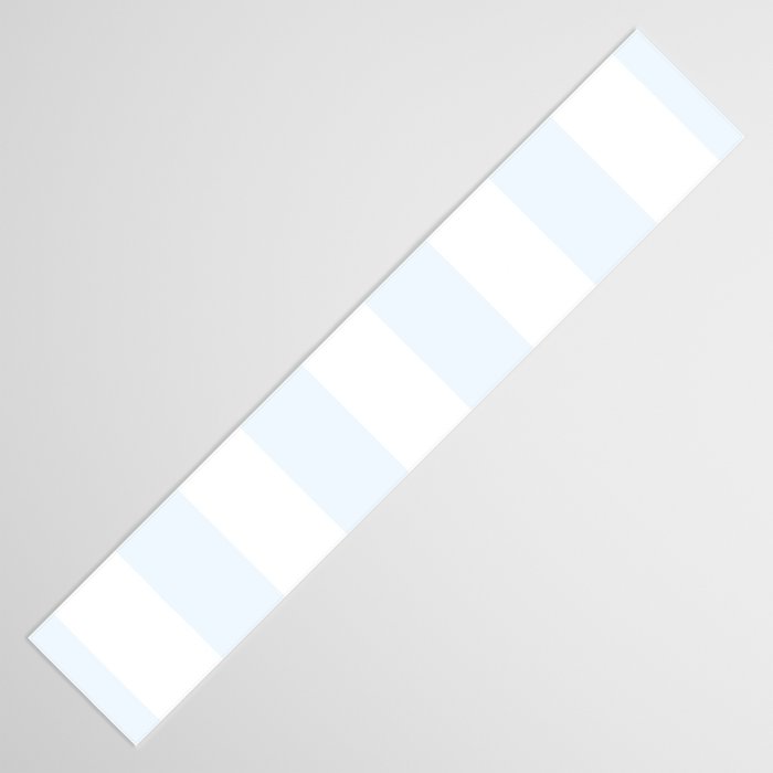 Alice Blue and White Cabana Tent Stripes Table Runner Gallery Image 3