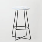 Alice Blue and White Cabana Tent Stripes Stool Gallery Image 1