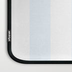 Alice Blue and White Cabana Tent Stripes Laptop Sleeve Gallery Image 3
