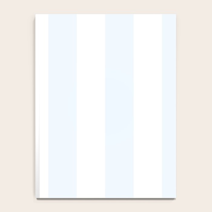 Alice Blue and White Cabana Tent Stripes Notebook Gallery Image 4