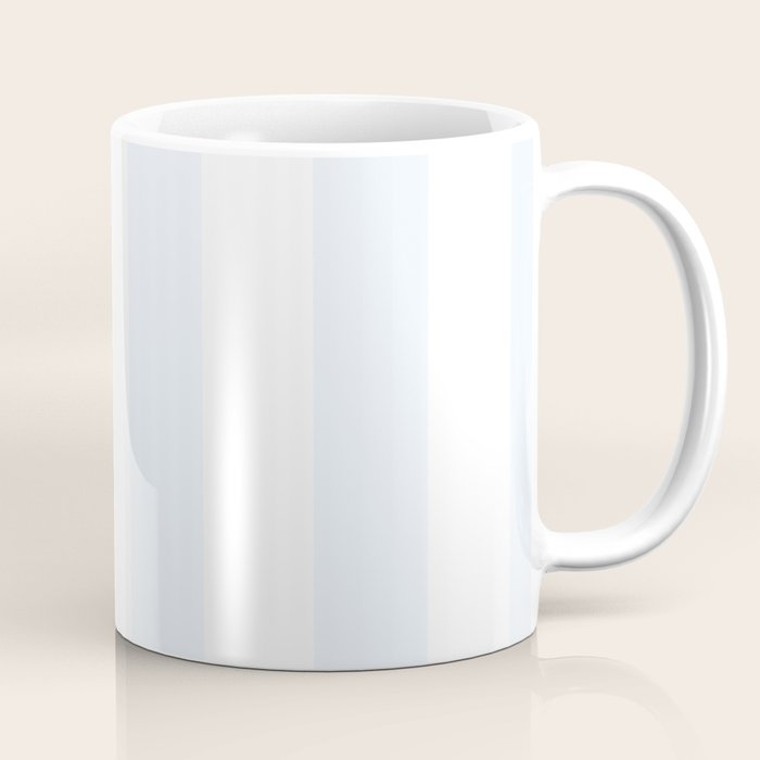 Alice Blue and White Cabana Tent Stripes Coffee Mug Gallery Image 1