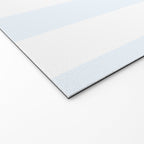 Alice Blue and White Cabana Tent Stripes Welcome Mat Gallery Image 2