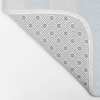 Alice Blue and White Cabana Tent Stripes Bath Mat Gallery Image 2