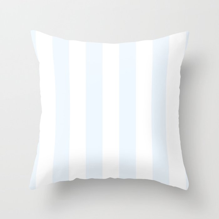 Alice Blue and White Cabana Tent Stripes Throw Pillow Gallery Image 6