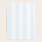 Alice Blue and White Cabana Tent Stripes Poster Gallery Image 4