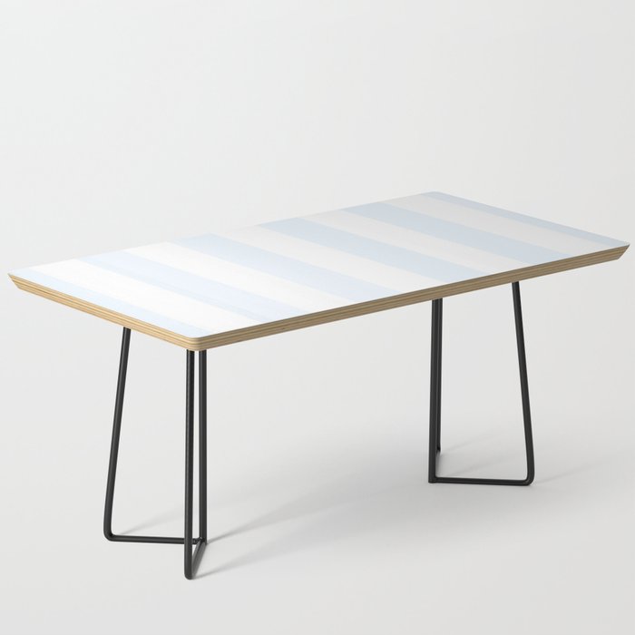 Alice Blue and White Cabana Tent Stripes Coffee Table Gallery Image 1