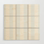 Alice Blue and White Cabana Tent Stripes Wood Wall Art Gallery Image 1