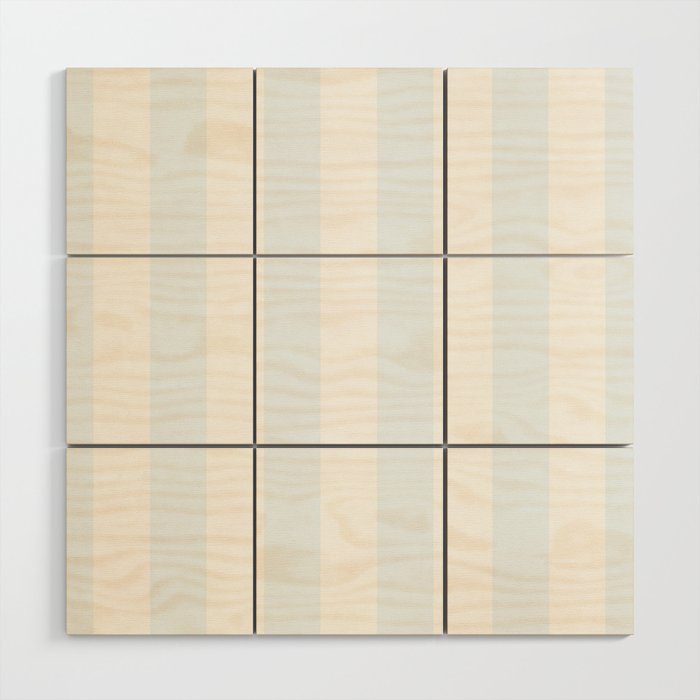 Alice Blue and White Cabana Tent Stripes Wood Wall Art Gallery Image 1