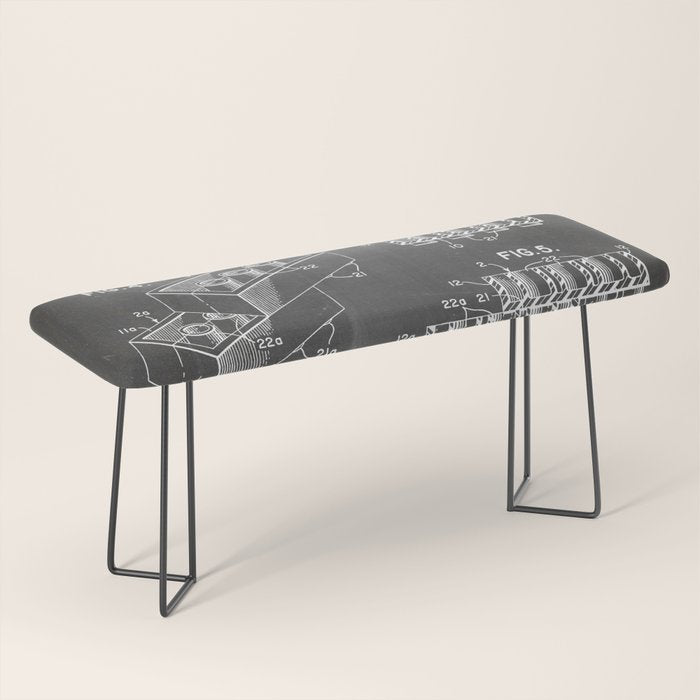 Legos Patent - Legos Brick Art - Black Chalkboard Bench Gallery Image 1