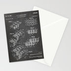 Legos Patent - Legos Brick Art - Black Chalkboard Stationery Card Gallery Image 2