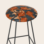 paisley fish gray Stool Gallery Image 2