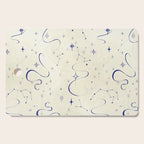 White and dark blue mystical starry night Cutting Board Gallery Image 1
