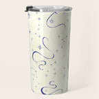White and dark blue mystical starry night Travel Mug Gallery Image 3