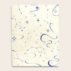 White and dark blue mystical starry night Notebook Gallery Image 4
