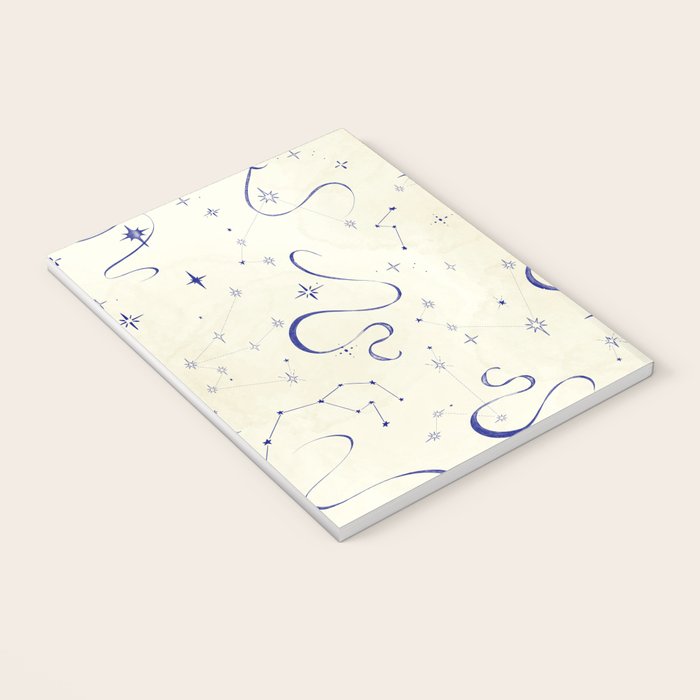 White and dark blue mystical starry night Notebook Gallery Image 3