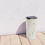 White and dark blue mystical starry night Travel Mug Gallery Image 4