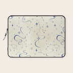 White and dark blue mystical starry night Laptop Sleeve Gallery Image 1