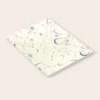 White and dark blue mystical starry night Notebook Gallery Image 2