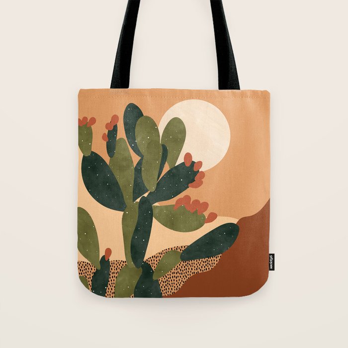 Prickly Pear Cactus Tote Bag Gallery Image 1