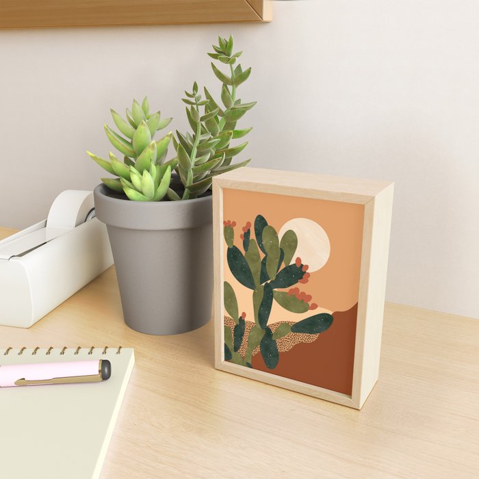 Prickly Pear Cactus Mini Art Print Gallery Image 2