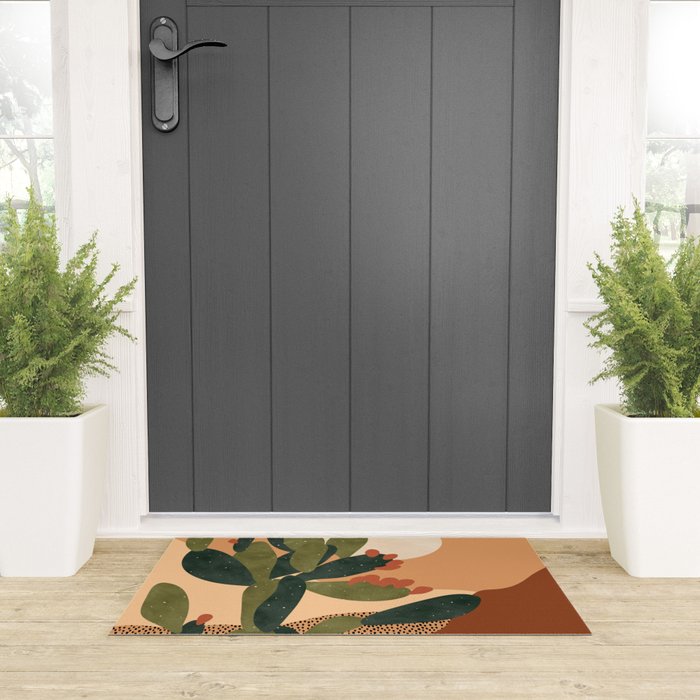 Prickly Pear Cactus Welcome Mat Gallery Image 3