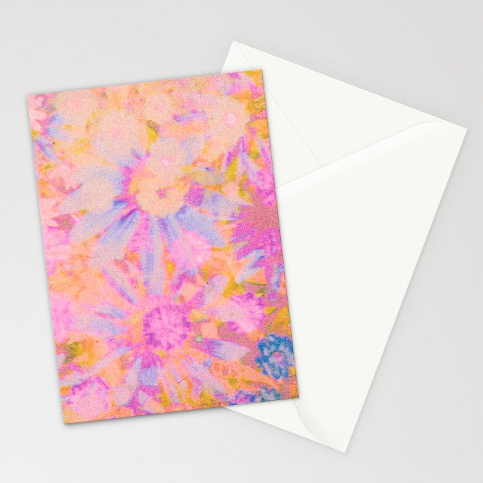 far out! pink floral tie dye Stationery Card Gallery Image 2